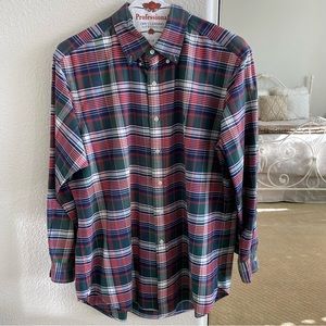 Men's Ralph Lauren Plaid Classic Fit Dress Shirt Size 16.5, 32/33